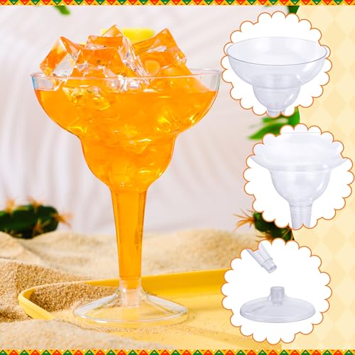 JOYIN 36 pcs Clear Plastic Martinni Glasses, 12 oz Disposable Plastic Margarita Cups, plastic champagne glass, cocktail Cup for Fiesta, Taco Night, and Mexican Themed Party Supplies - My Kitchen Products