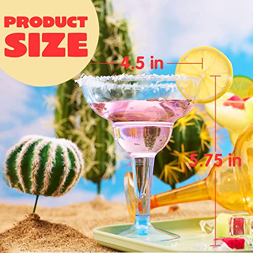 JOYIN 48PCS Plastic Margarita Glasses Cups, 12 oz Neon Disposable Cocktail Cup, Drink Cups for Cinco De Mayo Fiesta Decoration, Mexican Theme Party Supplies - My Kitchen Products