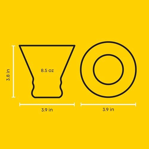 JoyJolt Afina Stemless Martini Glasses Set of 4, 8.5oz Liquor Drinking Glasses for Cocktail and Margarita, Bar Glass Cups, Glass Dessert Cups - My Kitchen Products