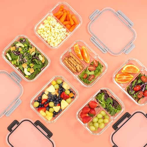 JoyJolt Glass Food Storage Containers with Lids. 5 Pack Glass Meal Prep Containers Reusable 35oz Single Compartment Airtight Container Set. Lunch Containers for Adults and Kitchen Storage Containers - My Kitchen Products
