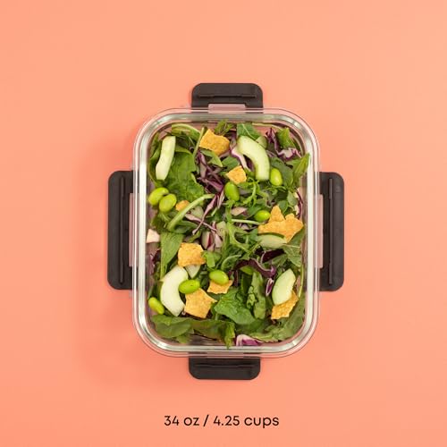 JoyJolt Glass Food Storage Containers with Lids. 5 Pack Glass Meal Prep Containers Reusable 35oz Single Compartment Airtight Container Set. Lunch Containers for Adults and Kitchen Storage Containers - My Kitchen Products