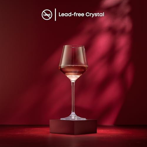 JoyJolt Layla White Wine Glasses, Set of 4 Italian Glasses, 13.5 oz Clear – Made in Europe - My Kitchen Products