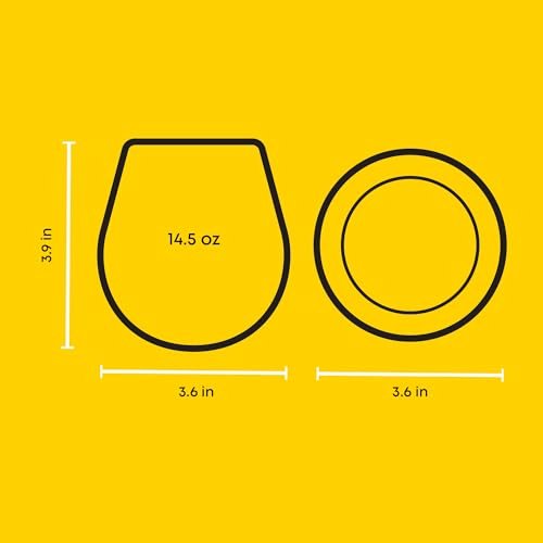 JoyJolt Spirits Stemless Wine Glasses for Red or White Wine (Set of 4)-15-Ounces - My Kitchen Products