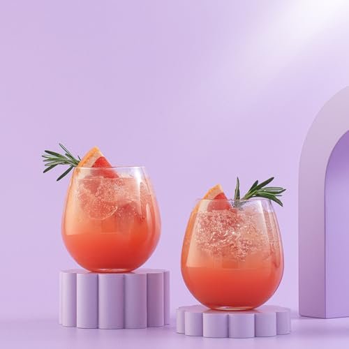JoyJolt Spirits Stemless Wine Glasses for Red or White Wine (Set of 4)-15-Ounces - My Kitchen Products