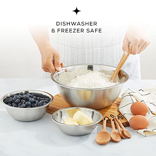 JoyJolt Stainless Steel Mixing Bowl Set - 6 Piece Nesting Bowls, 5qt to 0.5qt, Ideal for Kitchen, Cooking, Baking and Storage - My Kitchen Products