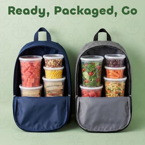 JoyServe 48 Sets Deli Containers with Lids – 16oz & 32oz – Leak Proof, Microwaveable, Dishwasher & Freezer Safe – Plastic Food Storage & Soup Containers - My Kitchen Products