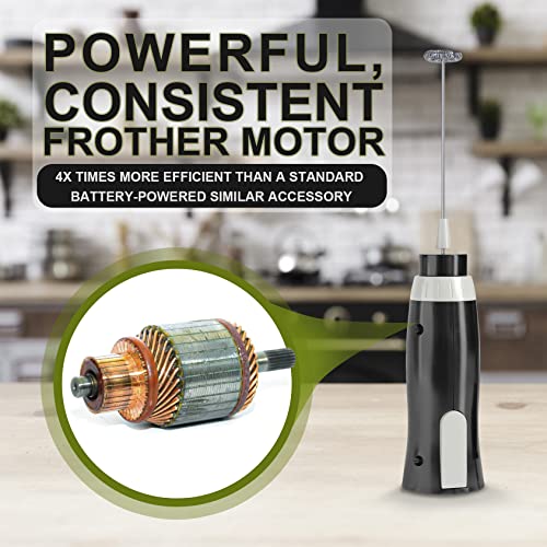 K-Brands Corded Electric Milk Frother with Plug in - Handheld Electric Whisk Stirrer Whipper - Foam Maker for Coffee, Latte, Cappuccino, Hot Chocolate – Powerful Drink Mixer - My Kitchen Products