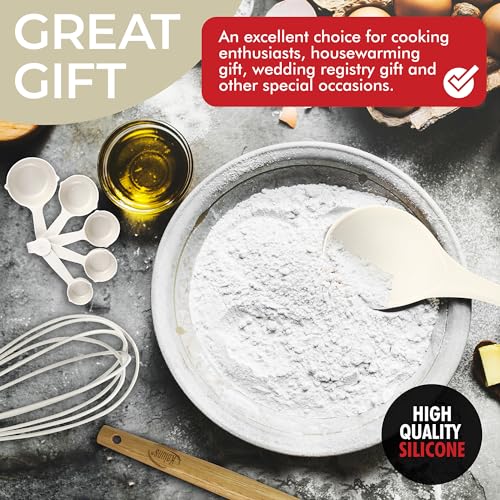 Kaluns 50 PCS Silicone Kitchen Utensils Set Complete Kitchen Set - 800°F Heat Resistant Non-Stick Premium Silicone Cooking Utensils W Wooden Handles - Can Opener, Masher, Turner, Silicone Spatula Set - My Kitchen Products