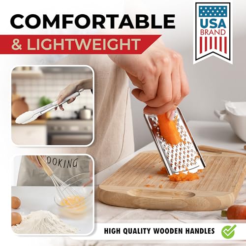 Kaluns 50 PCS Silicone Kitchen Utensils Set Complete Kitchen Set - 800°F Heat Resistant Non-Stick Premium Silicone Cooking Utensils W Wooden Handles - Can Opener, Masher, Turner, Silicone Spatula Set - My Kitchen Products