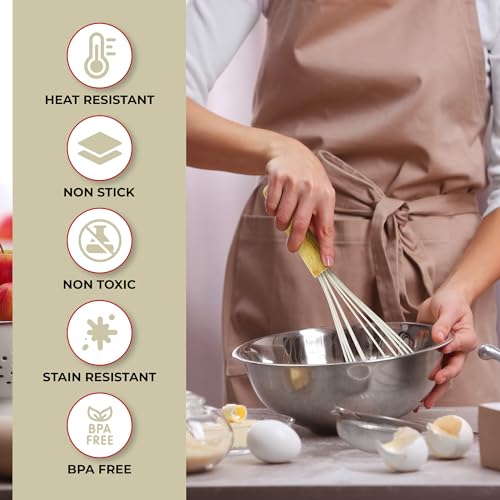 Kaluns 50 PCS Silicone Kitchen Utensils Set Complete Kitchen Set - 800°F Heat Resistant Non-Stick Premium Silicone Cooking Utensils W Wooden Handles - Can Opener, Masher, Turner, Silicone Spatula Set - My Kitchen Products