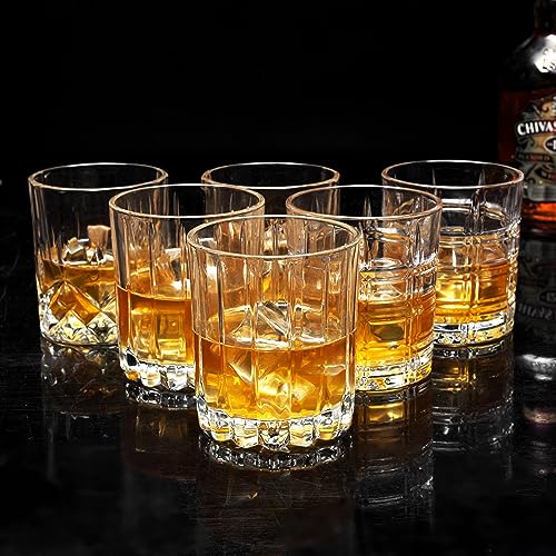 KANARS Crystal Whiskey Glasses, Mixed 10 Oz Scotch Glasses Set of 6, Rock Bar Tumblers 3 Patterns in Luxury Gift Box for Birthday, Anniversary, Housewarming, Father's Day and Wedding - My Kitchen Products