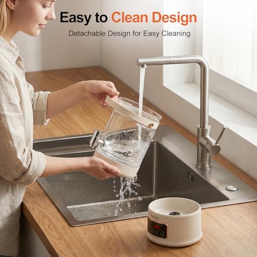 Kawu Electric Kettle, 2.5L Glass Water Boiler with Infuser, 7-in-1 Electric Water Kettle Hot Water Dispenser, Temperature Control, 800W Tea Maker Machine Water Warmer for Home Office Kitchen - My Kitchen Products