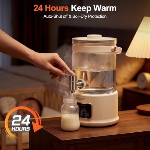 Kawu Electric Kettle, 2.5L Glass Water Boiler with Infuser, 7-in-1 Electric Water Kettle Hot Water Dispenser, Temperature Control, 800W Tea Maker Machine Water Warmer for Home Office Kitchen - My Kitchen Products