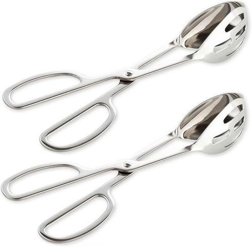 KEBE 2-PACK Serving Tongs for Cooking Buffet Party Catering, Thickening Food Serving Cake Bread Kitchen Salad