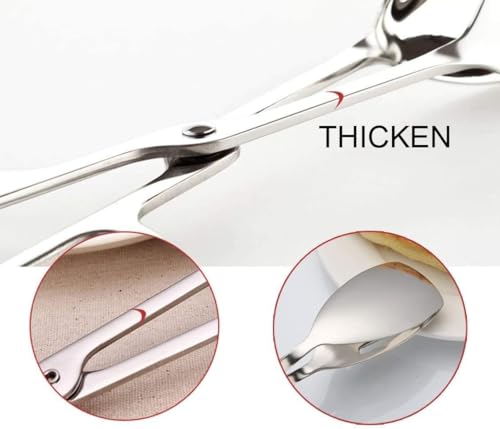 KEBE 2-PACK Serving Tongs for Cooking Buffet Party Catering, Thickening Food Serving Cake Bread Kitchen Salad Tongs, Stainless Steel - My Kitchen Products