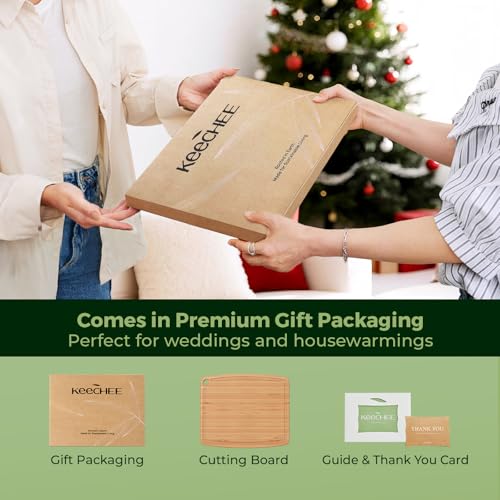 Keechee Dishwasher Safe Bamboo Cutting Board, Lightweight & Durable Wood Cutting Board, Reversible with Juice Groove, Easy to Store & Clean, Ideal Kitchen Gift for Home Cooks - My Kitchen Products