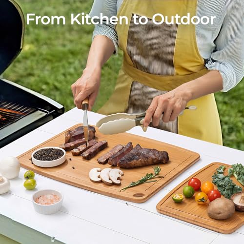 Keechee Dishwasher Safe Bamboo Cutting Board, Lightweight & Durable Wood Cutting Board, Reversible with Juice Groove, Easy to Store & Clean, Ideal Kitchen Gift for Home Cooks - My Kitchen Products