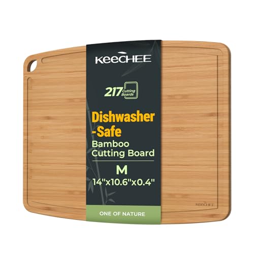 Keechee Dishwasher Safe Bamboo Cutting Board, Lightweight & Durable Wood Cutting Board, Reversible with Juice Groove, Easy to Store & Clean, Ideal Kitchen Gift for Home Cooks - My Kitchen Products