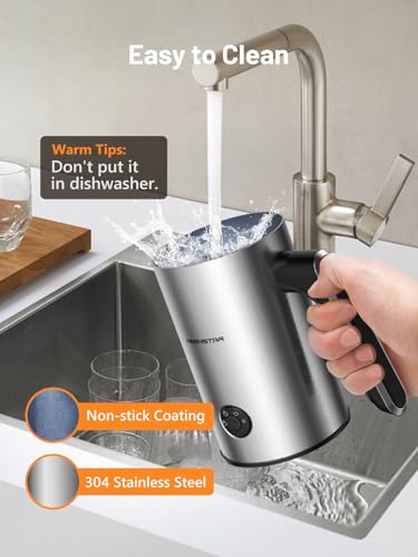 Keenstar Electric Milk Frother, Automatic 4-in-1 Milk Steamer Warm or Cold Foam Maker for Latte, Cappuccino, Stainless Steel Milk Warmer with Temperature Controls - My Kitchen Products