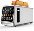 Keenstone 4 Slice Touch Screen Toasters with Wide Slot, 1400W Stainless Steel Smart Toaster for Bagels, Waffles, Muffin - Timer, Defrost, Reheat & Memory Function, Family Breakfast Toaster - My Kitchen Products