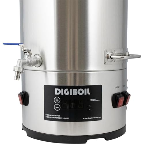 Kegland DigiBoil Electric Kettle - 35 Liters / 9.25 Gallons (110V) | 1500W Power | Digital Temperature Control | Stainless Steel | Beer Brewing Machine - My Kitchen Products