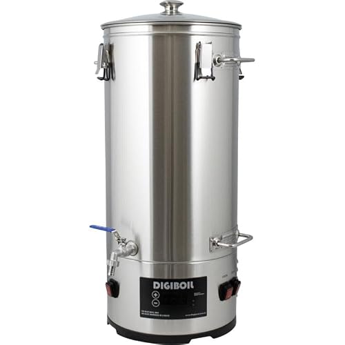 Kegland DigiBoil Electric Kettle - 35 Liters / 9.25 Gallons (110V) | 1500W Power | Digital Temperature Control | Stainless Steel | Beer Brewing Machine - My Kitchen Products