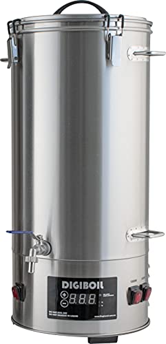 KegLand DigiBoil Electric Kettle - 35 Liters / 9.25 Gallons (110V), 1500W Power, Digital Temperature Control, Stainless Steel, Beer Brewing Machine, Water Heater, Compatible for Distillation(BE501) - My Kitchen Products