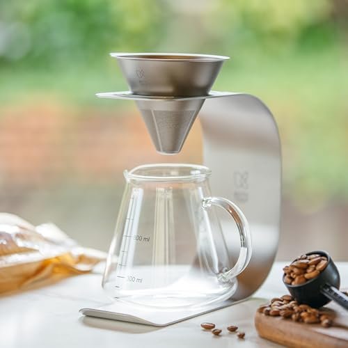 Keith Titanium Pour-Over Coffee Gear Series (Ti3612 Pour-Over Kit (Ti3661+Ti3625)) - My Kitchen Products