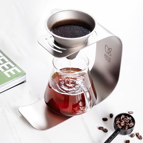 Keith Titanium Pour-Over Coffee Gear Series (Ti3612 Pour-Over Kit (Ti3661+Ti3625)) - My Kitchen Products