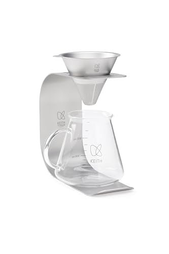 Keith Titanium Pour-Over Coffee Gear Series (Ti3612 Pour-Over Kit (Ti3661+Ti3625)) - My Kitchen Products