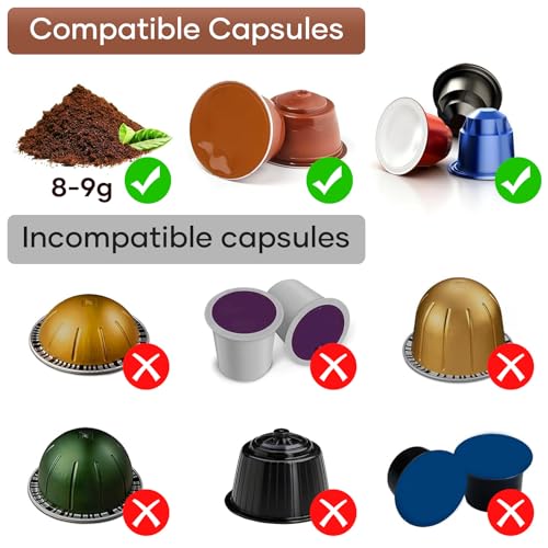 KEJECTOR Portable Coffee Maker Espresso Machine for Travel Nano Car Coffee Maker Compatible with Ground Coffee & NS Capsule for RV, Hiking Camping Office, Travel Espresso Maker Electric Coffee Machine - My Kitchen Products