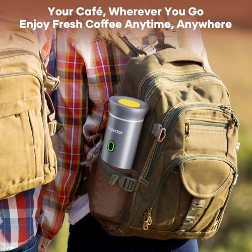 KEJECTOR Portable Coffee Maker Espresso Machine for Travel Nano Car Coffee Maker Compatible with Ground Coffee & NS Capsule for RV, Hiking Camping Office, Travel Espresso Maker Electric Coffee Machine - My Kitchen Products