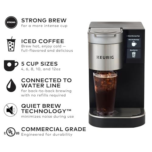 Keurig K-2550 Medium Business Single Serve Coffee Maker, Plumbed, Silver/Black - My Kitchen Products