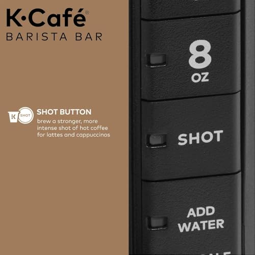 Keurig K-Café Barista Bar Single Serve Coffee Maker, with 3 Brew Sizes, Hot and Cold Brew Capabilities, 2oz Coffee Shot Button, Black (Renewed) - My Kitchen Products
