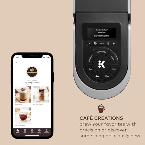 Keurig K-Café SMART Single Serve Coffee Maker with WiFi Compatibility, Latte and Cappuccino Machine with Built-In Frother, 6 Brew Sizes, Black - My Kitchen Products