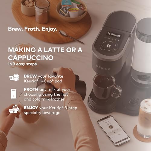 Keurig K-Café SMART Single Serve Coffee Maker with WiFi Compatibility, Latte and Cappuccino Machine with Built-In Frother, 6 Brew Sizes, Black - My Kitchen Products