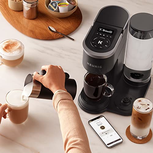 Keurig K-Café SMART Single Serve Coffee Maker with WiFi Compatibility, Latte and Cappuccino Machine with Built-In Frother, 6 Brew Sizes, Black - My Kitchen Products