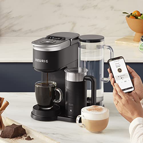 Keurig K-Café SMART Single Serve Coffee Maker with WiFi Compatibility, Latte and Cappuccino Machine with Built-In Frother, 6 Brew Sizes, Black - My Kitchen Products