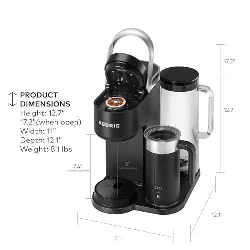 Keurig K-Café SMART Single Serve Coffee Maker with WiFi Compatibility, Latte and Cappuccino Machine with Built-In Frother, 6 Brew Sizes, Black - My Kitchen Products