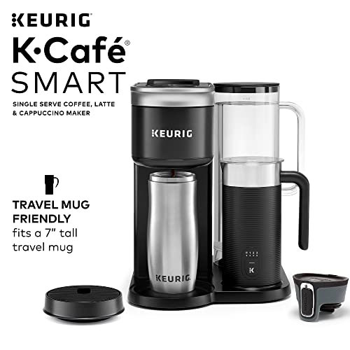 Keurig K-Café SMART Single Serve Coffee Maker with WiFi Compatibility, Latte and Cappuccino Machine with Built-In Frother, 6 Brew Sizes, Black - My Kitchen Products