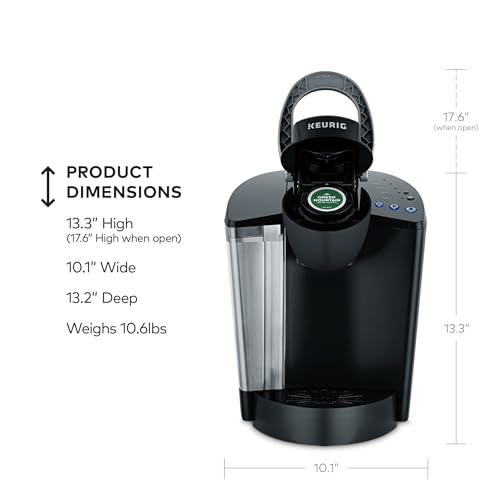 Keurig K-Classic Single Serve K-Cup Pod Coffee Maker, with 3 Brew Sizes, 48oz Removable Reservoir, Black - My Kitchen Products