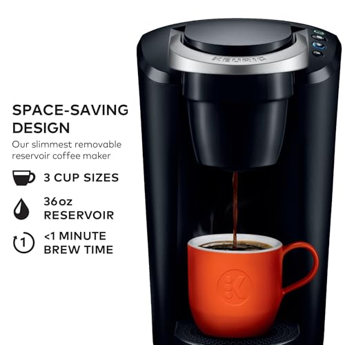 Keurig K-Compact Single-Serve K-Cup Pod Coffee Maker, with 3 Brew Sizes, Smart Start Feature, 36oz Removable Reservoir, Black - My Kitchen Products