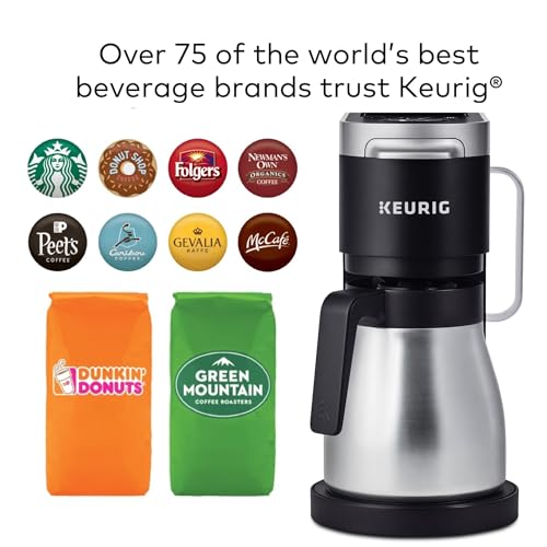 Keurig K-Duo Plus Single Serve & Carafe Coffee Maker, Multi-Position 60oz Removable Reservoir, Programmable Auto Brew Carafe, Black - My Kitchen Products