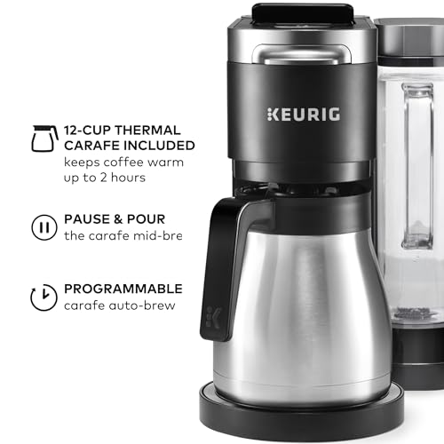 Keurig K-Duo Plus Single Serve & Carafe Coffee Maker, Multi-Position 60oz Removable Reservoir, Programmable Auto Brew Carafe, Black - My Kitchen Products