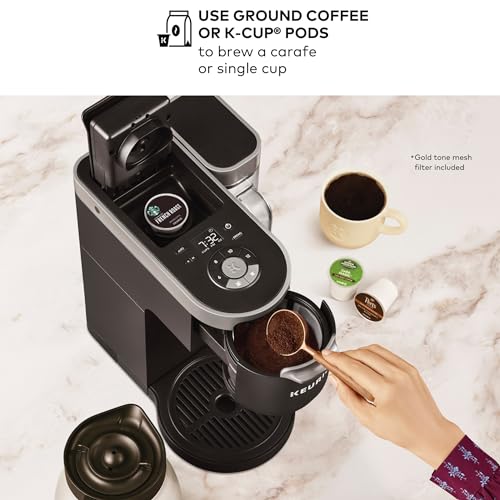 Keurig K-Duo Plus Single Serve & Carafe Coffee Maker, Multi-Position 60oz Removable Reservoir, Programmable Auto Brew Carafe, Black - My Kitchen Products