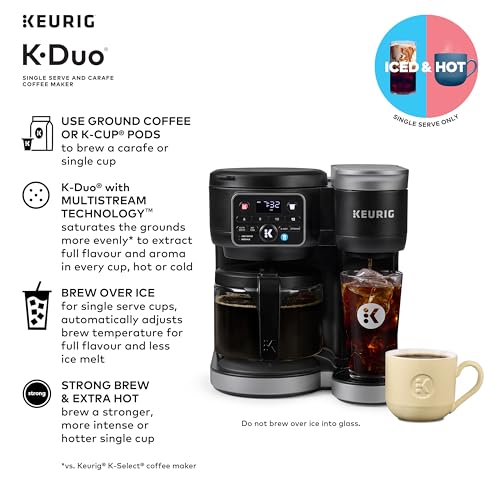 Keurig K-Duo Single Serve K-Cup Pod & Carafe Coffee Maker, Black - My Kitchen Products