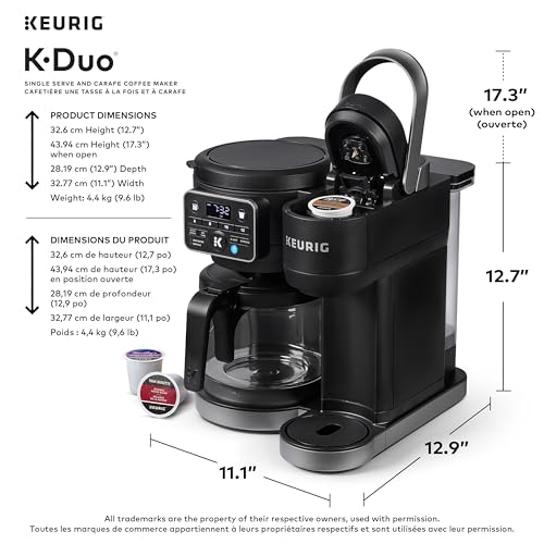 Keurig K-Duo Single Serve K-Cup Pod & Carafe Coffee Maker, Black - My Kitchen Products