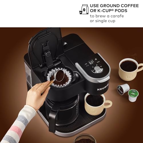 Keurig K-Duo Single Serve K-Cup Pod & Carafe Coffee Maker, with Multiple Brew Sizes, 60oz Removable Reservoir, Programmable Auto Brew Carafe, Black - My Kitchen Products