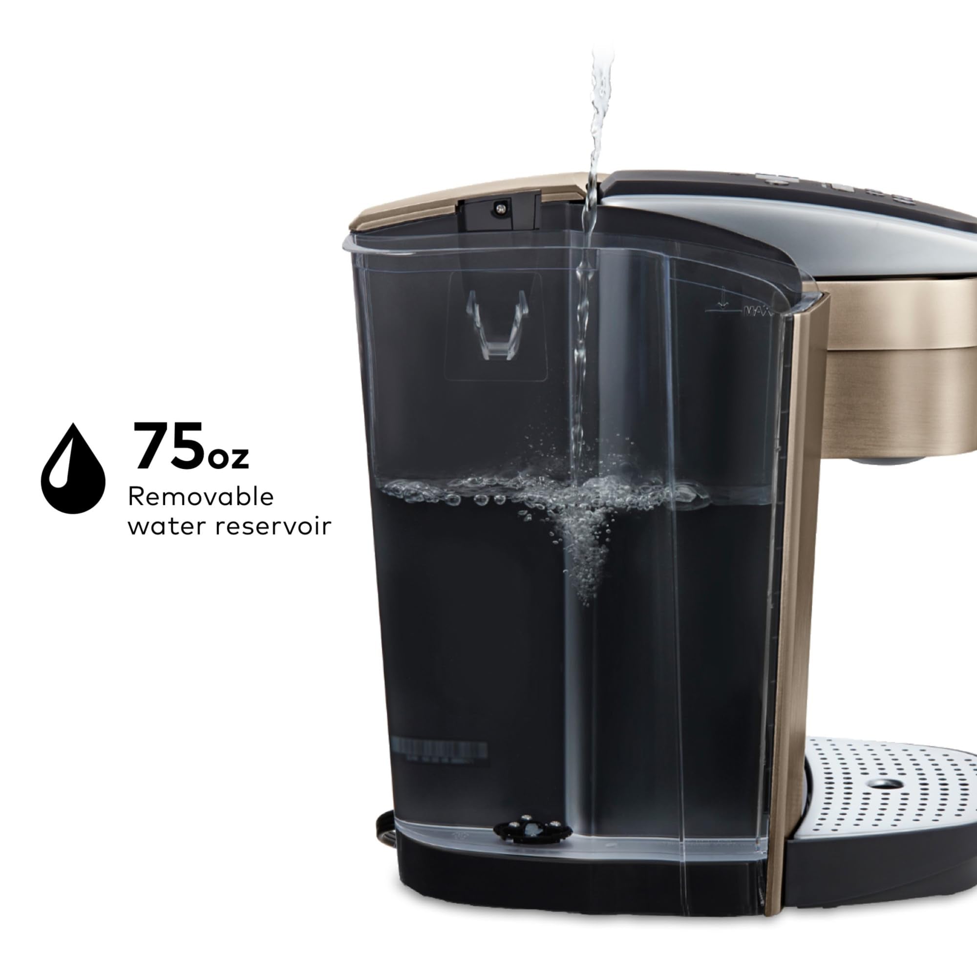 Keurig K-Elite Single Serve K-Cup Pod Coffee Maker, with Strength and Temperature Control, Iced Coffee Capability, 8 to 12oz Brew Size, Programmable, Brushed Gold - My Kitchen Products