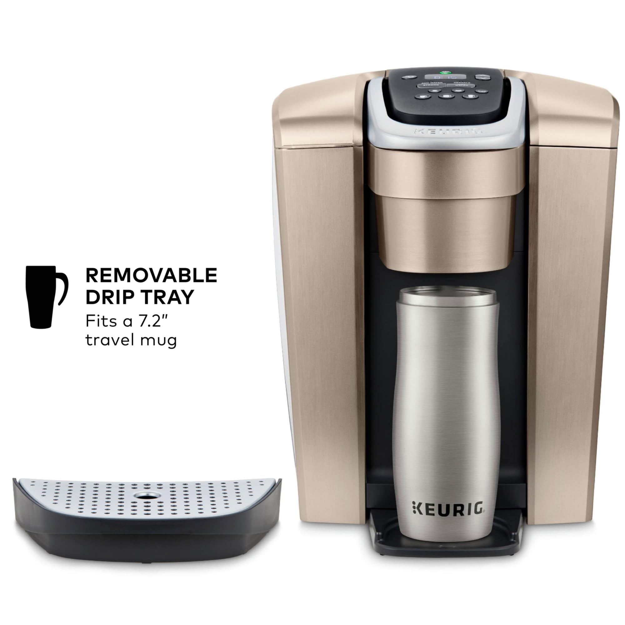 Keurig K-Elite Single Serve K-Cup Pod Coffee Maker, with Strength and Temperature Control, Iced Coffee Capability, 8 to 12oz Brew Size, Programmable, Brushed Gold - My Kitchen Products